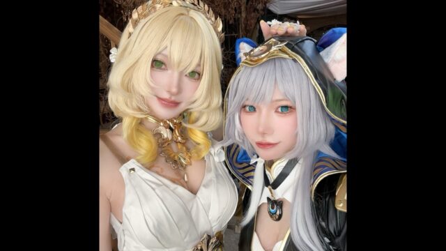 気品あふれるツーショット！　うちや、『崩壊：スターレイル』アグライア&サフェルのコスプレを披露