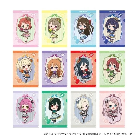 コラボたい焼き購入特典のミニクリアファイル全12種