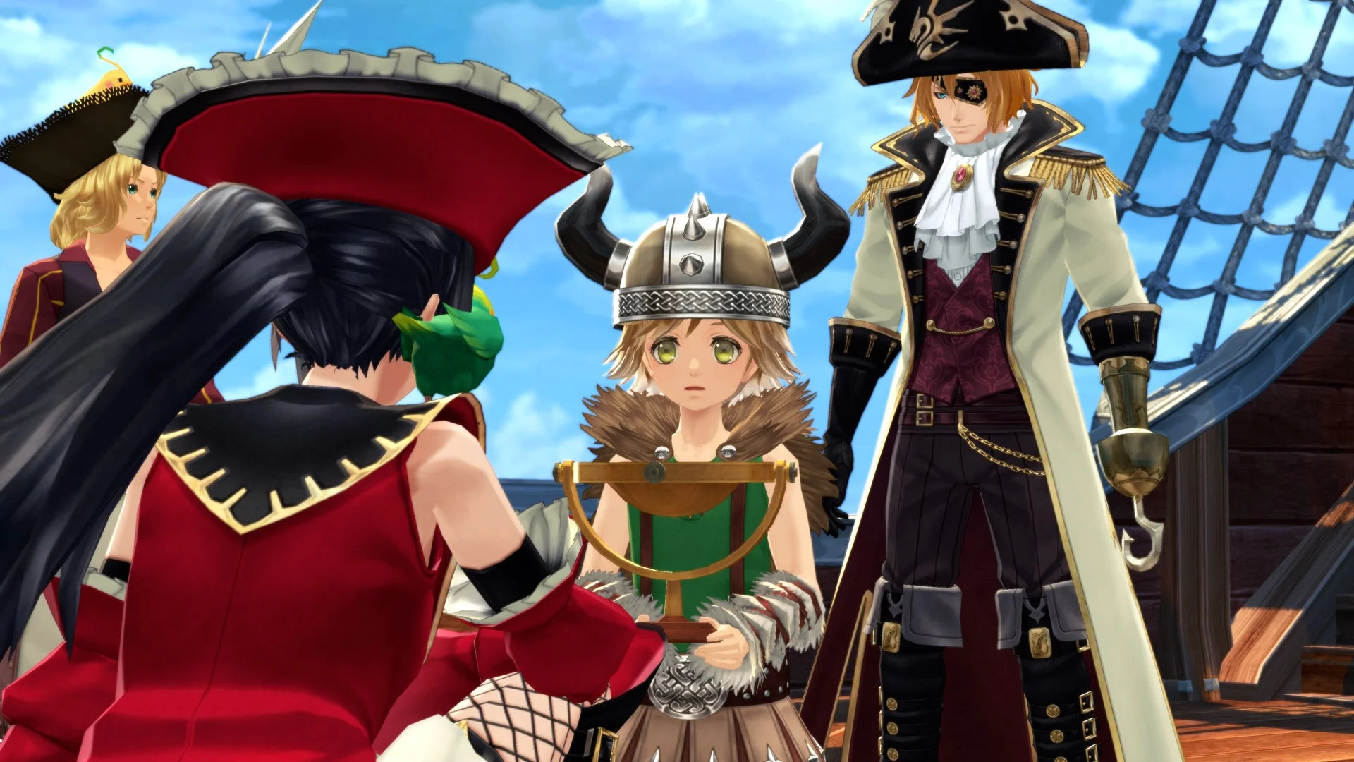 オリジナル版DLC衣装、海賊風の服を着たキャラクター