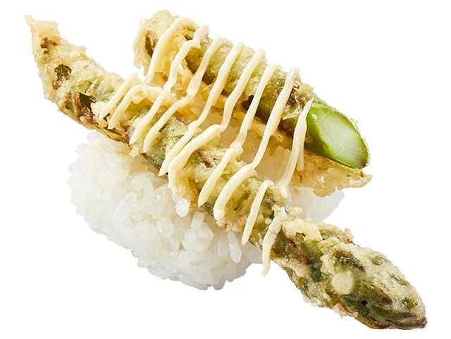 アスパラ天にぎりマヨ