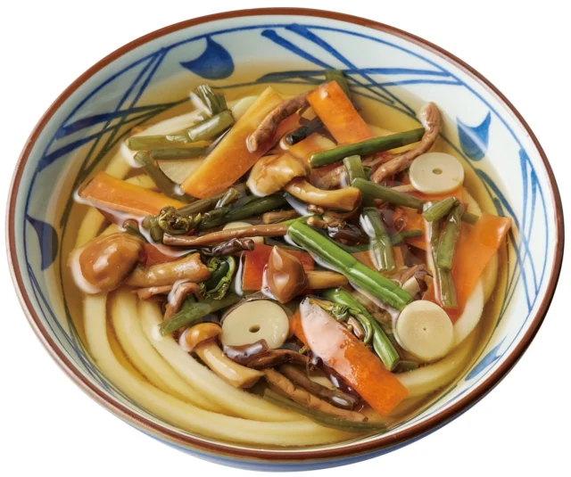 だしで煮詰めた山菜がたっぷりの『山菜うどん』