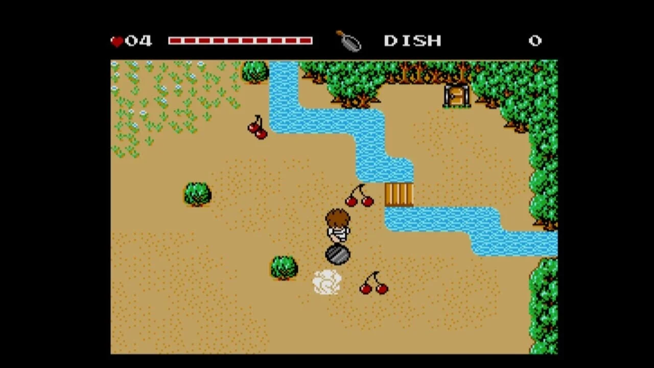 スーパーコックス MSX2のゲームプレイ画面（トップビュー）