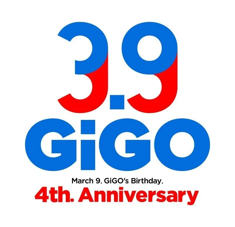 GiGO4周年キャンペーン「3.9 GiGO」のロゴとアニバーサリー表記