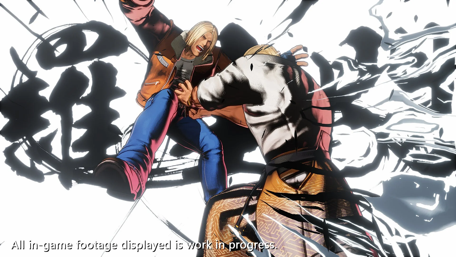 ナイトメアギースが敵キャラクターに投げ技を決めるゲームプレイ画面