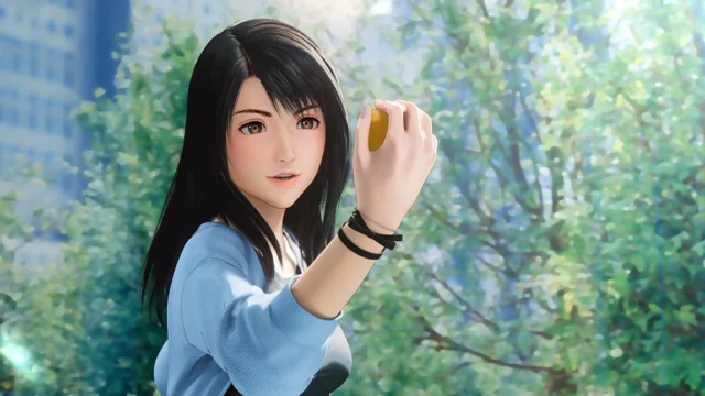 オープニングムービーより、新宿の公園でアンジェロと戯れるリノア