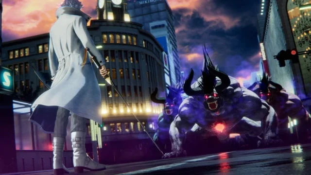 オープニングムービーより、銀座にベヒーモスが出現し戦士が立ち向かう