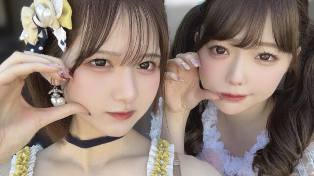 キュート満点のツインテール！　ゆうゆ、ライブ後に塩見きらさんとの2ショット写真を公開