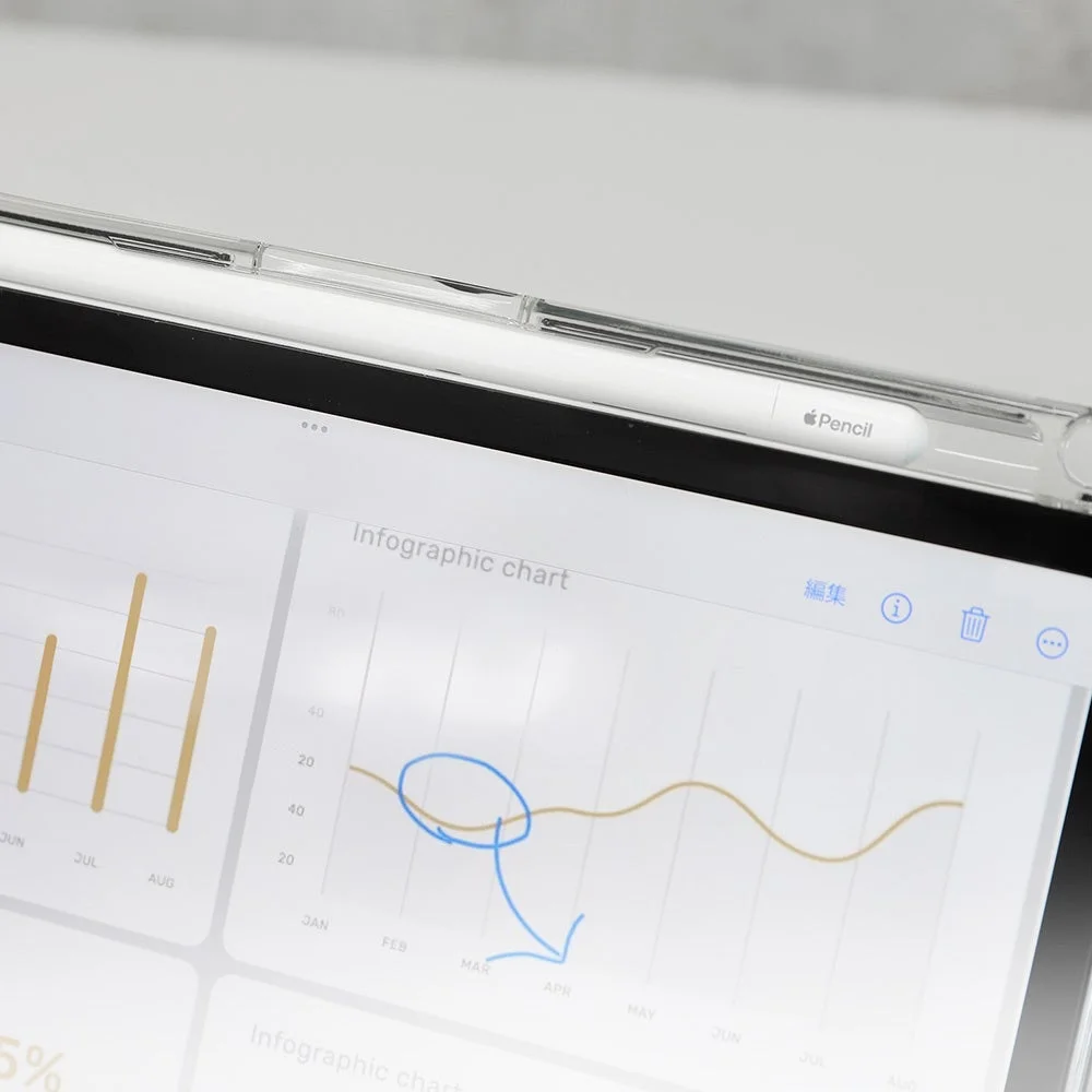 Apple Pencilを収納できるiPadケースのペンホルダー