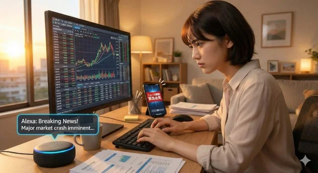 PC作業中にAlexaが通知を読み上げるmailSpeak利用シーン