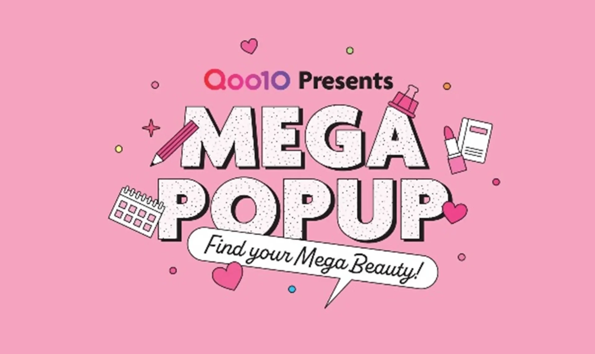 Qoo10 Presents MEGA POPUPイベントロゴ