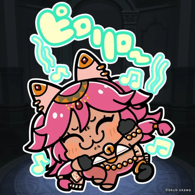 コラボ限定ユニット「ぽへっ」バステトのイラスト