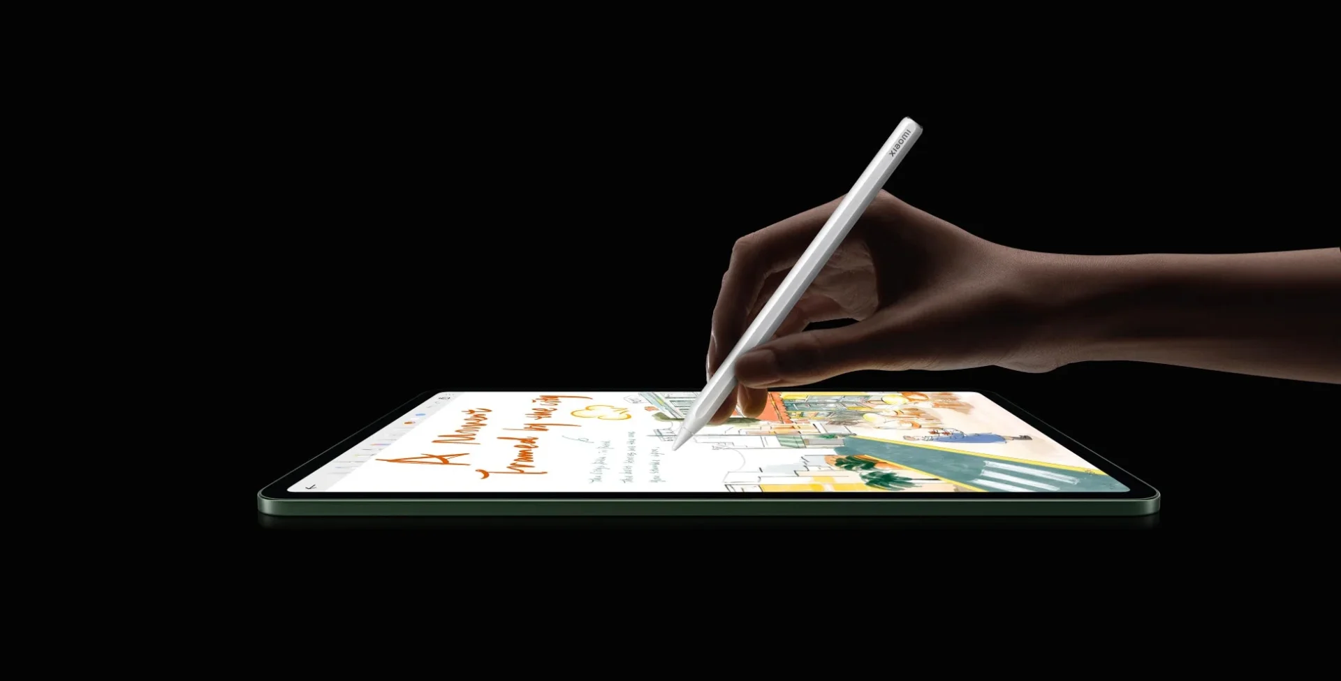 Xiaomi Focus Pen ProでXiaomi Pad 8に描画する手元