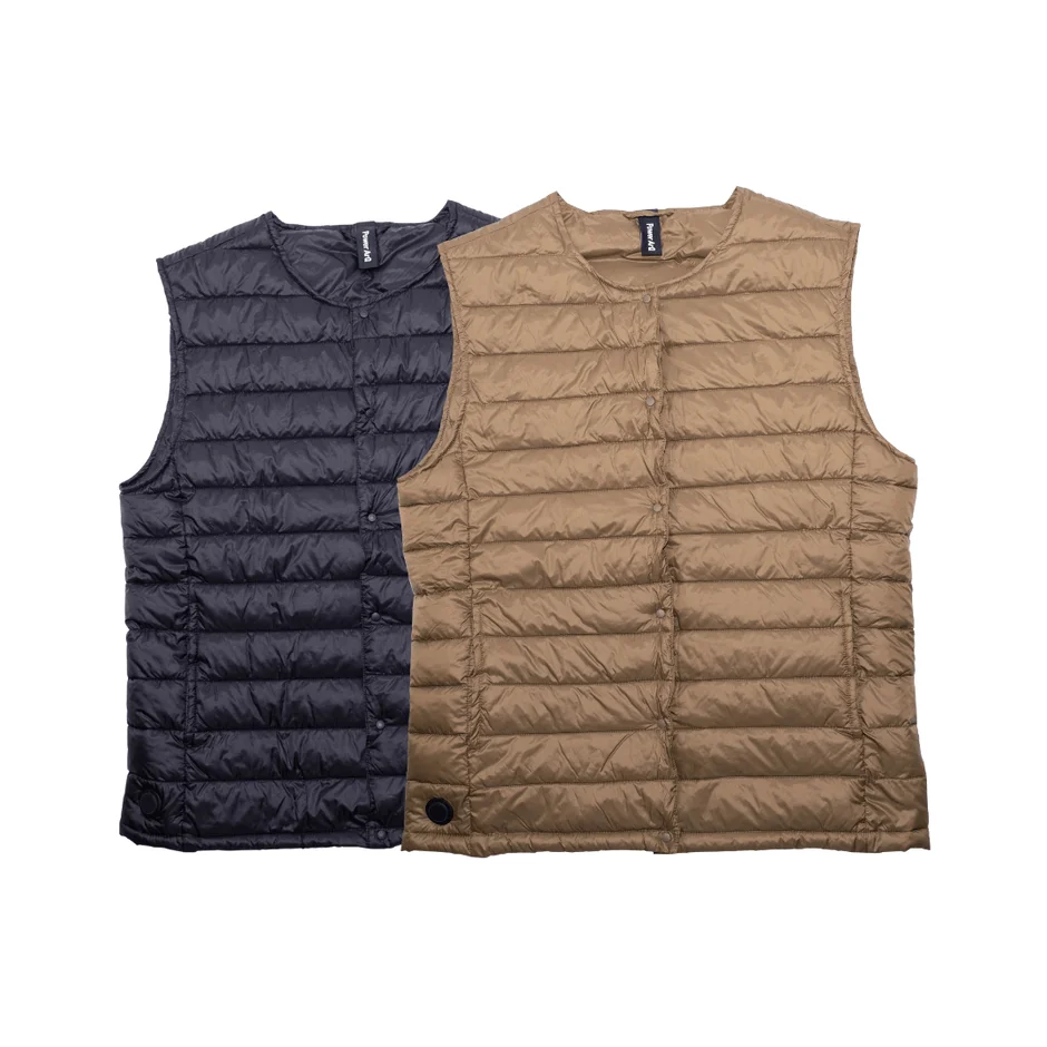 PowerArQ 電熱ベストのブラックとオリーブ