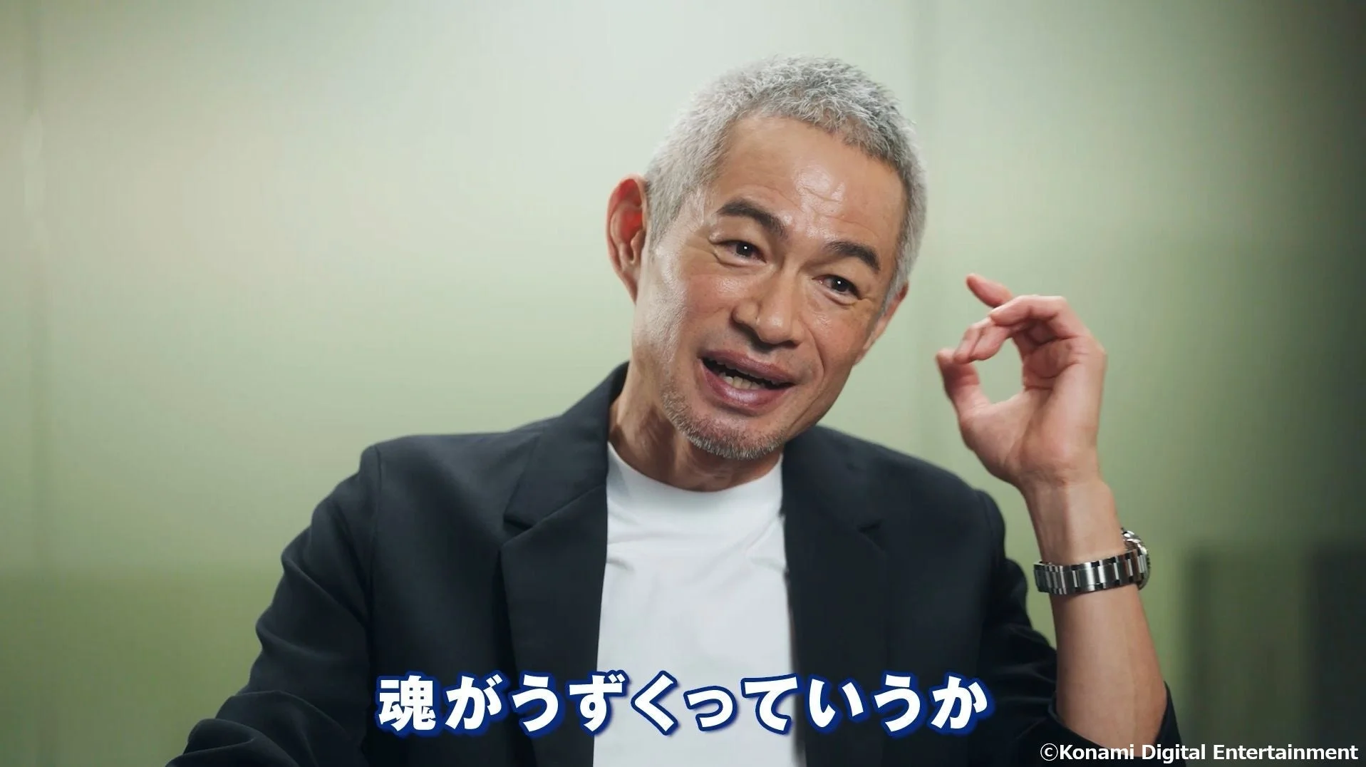 イチローさんが「魂がうずく」と語るインタビュー中の場面。