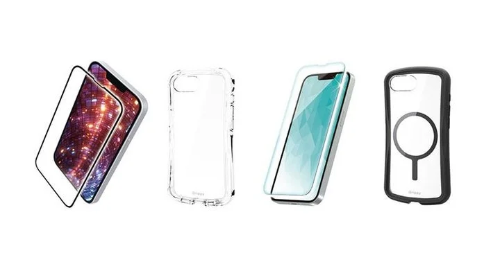 iPhone 17e対応ケースとフィルムの集合写真