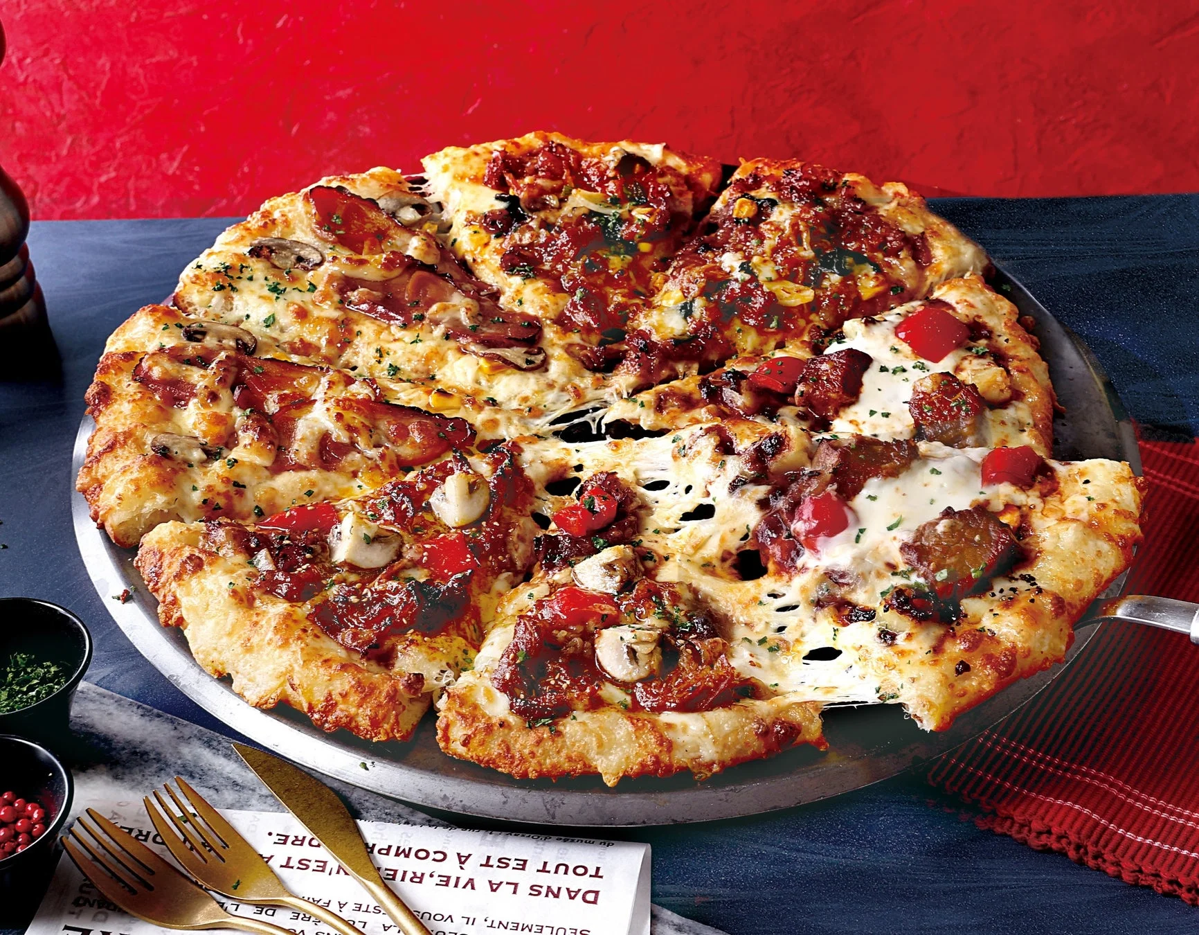 ピザーラ 肉盛りクォーター