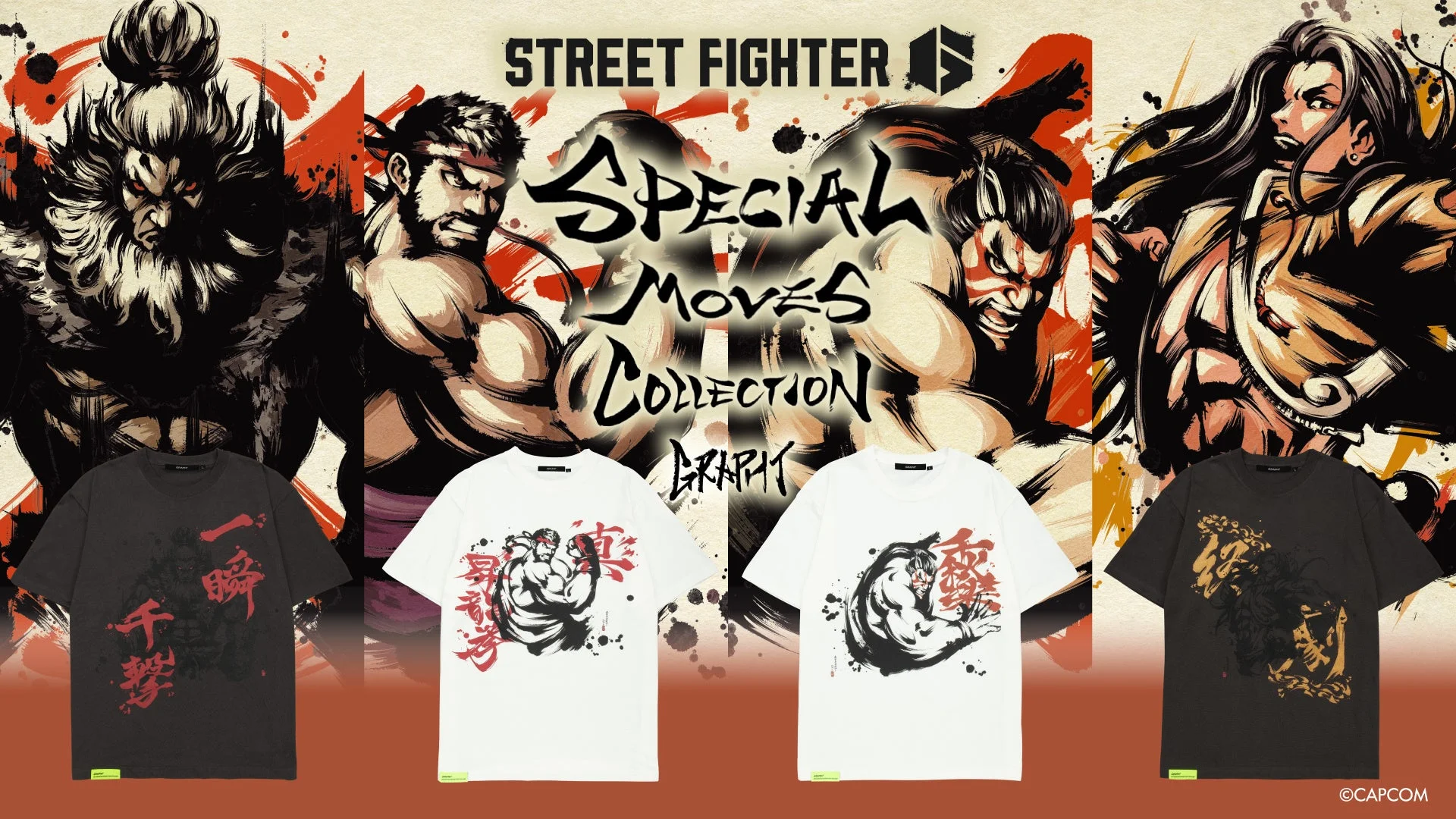 ストリートファイター6 Special Moves Collection Tシャツ