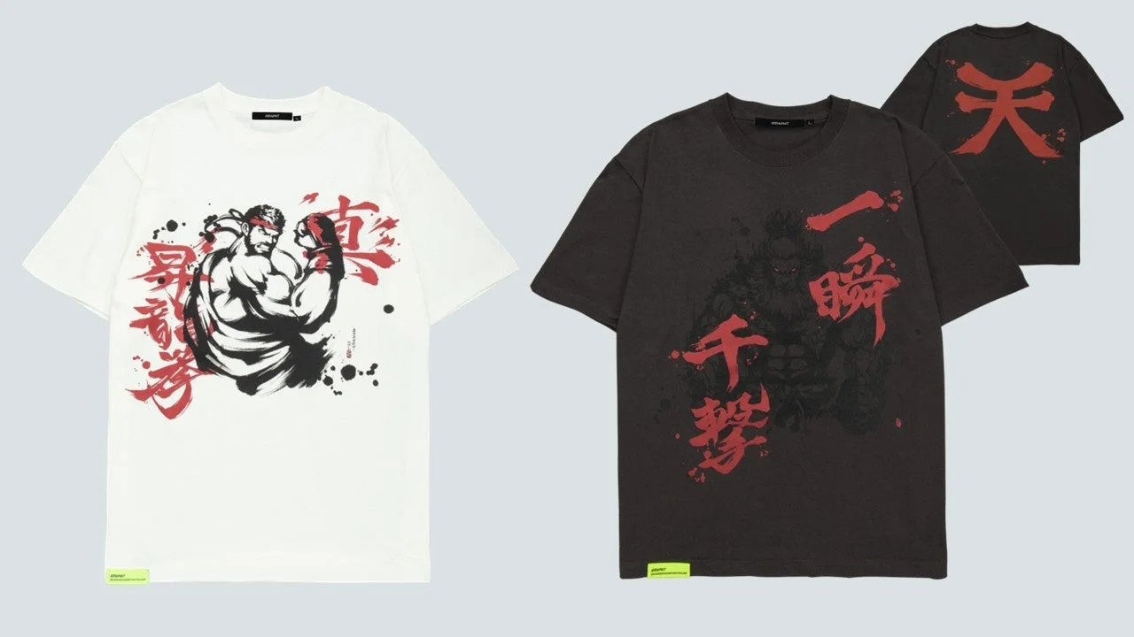 リュウと豪鬼のTシャツデザイン