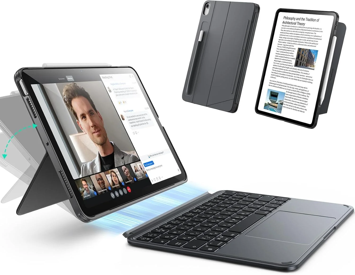 ESR Shift キーボードケースの全体像と使用イメージ