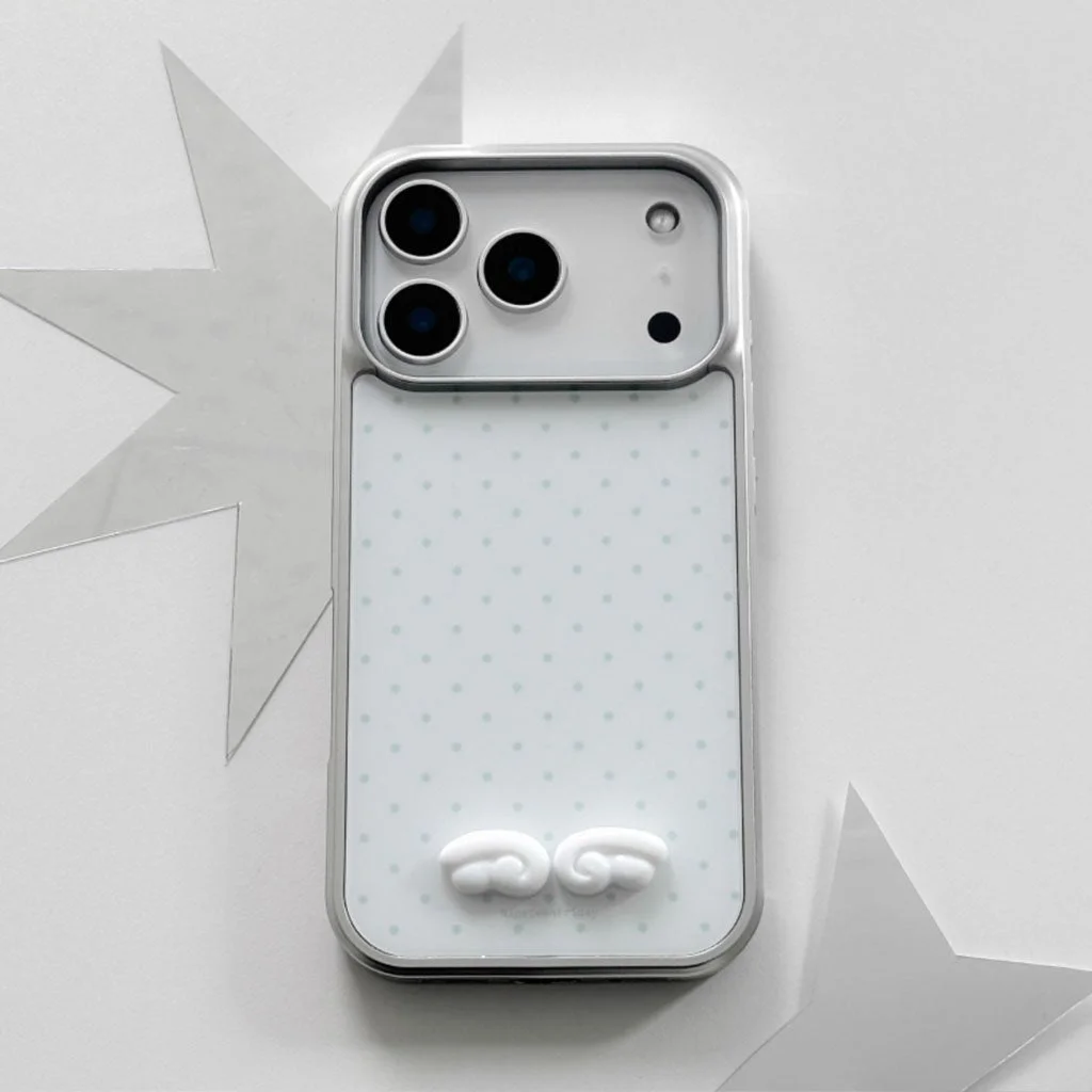 ホワイトのエンジェルウィングiPhoneケース