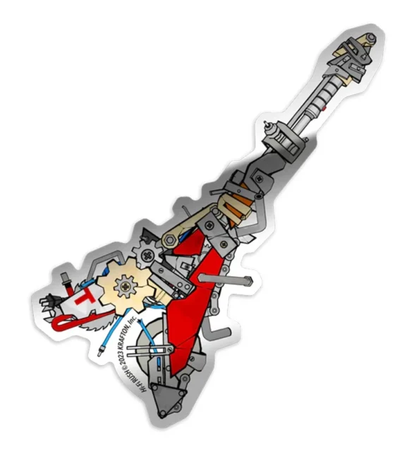 SDX公式ストア限定特典。主人公チャイのギターをモチーフにしたステッカー。