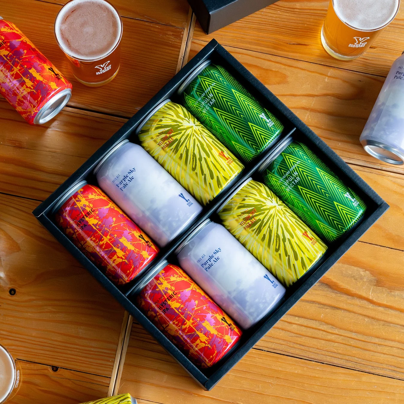 Y.MARKET BREWINGの定番クラフトビールが複数入ったギフトボックス。