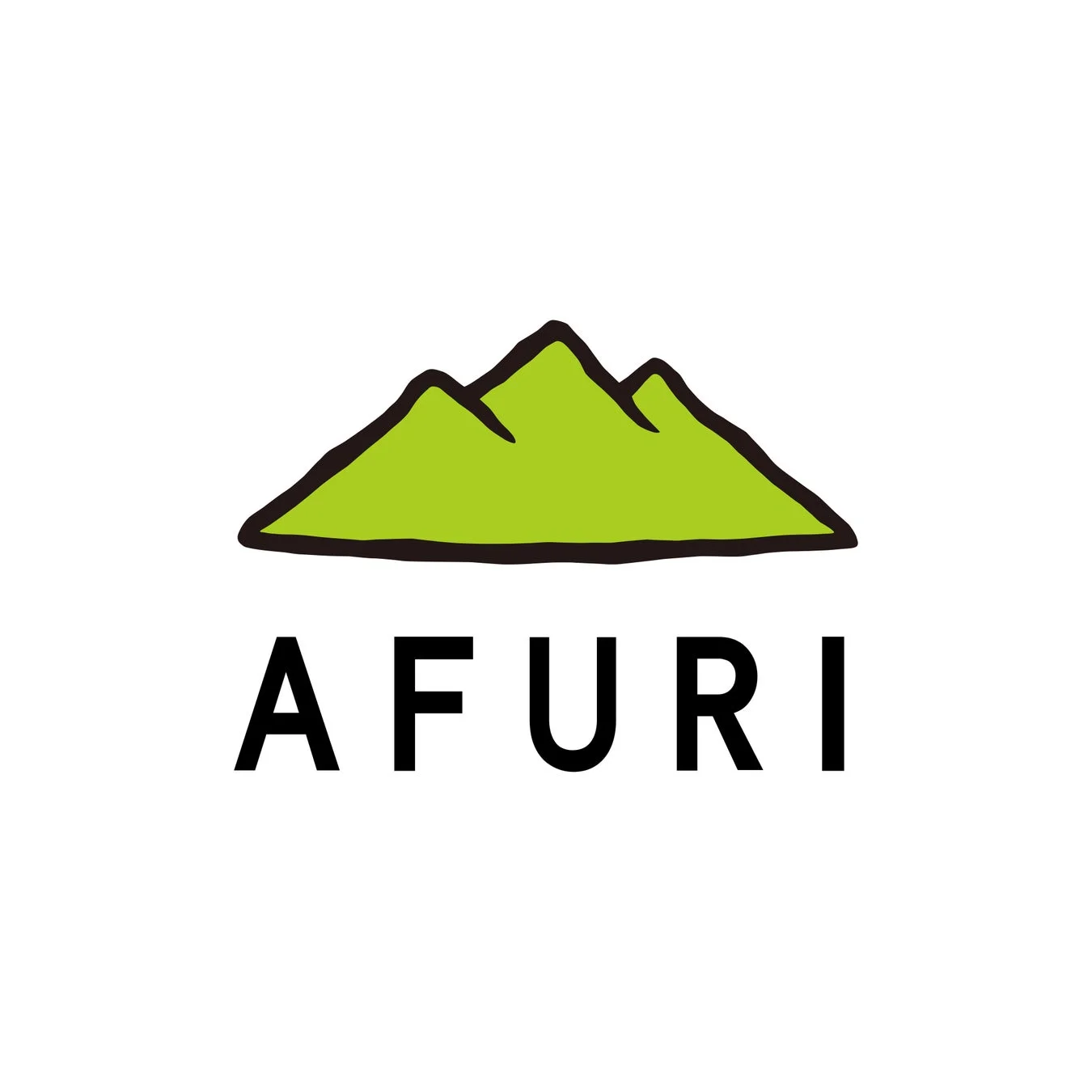 らーめんAFURIの山をモチーフにしたロゴマーク。