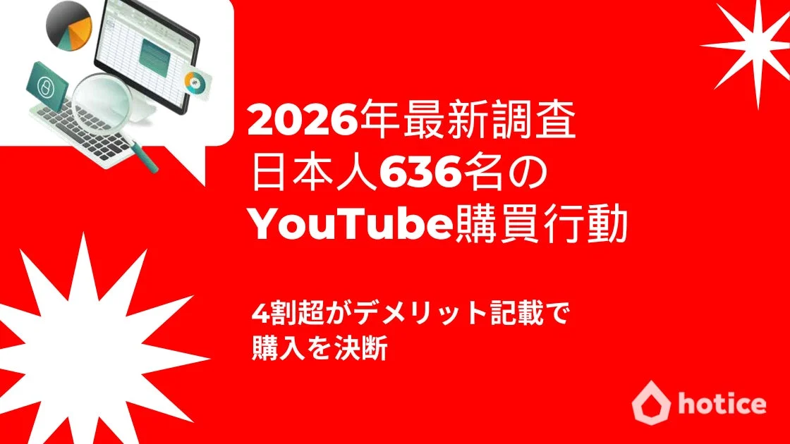 2026年YouTube購買行動調査のタイトル画像：デメリット記載が信頼の鍵