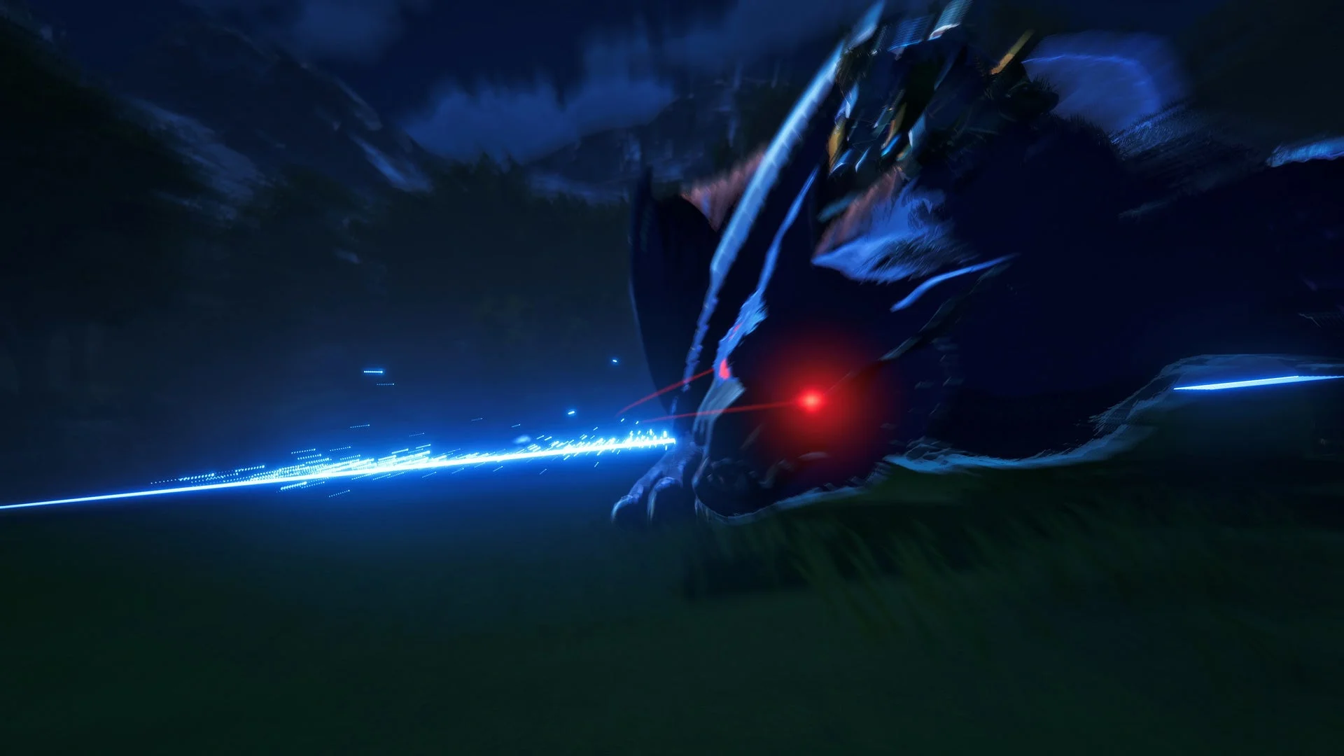 迅竜ナルガクルガが高速で移動する戦闘シーン