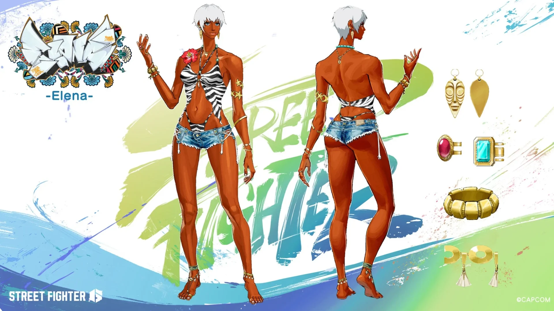 エレナのOutfit 4コスチュームデザインとアクセサリー