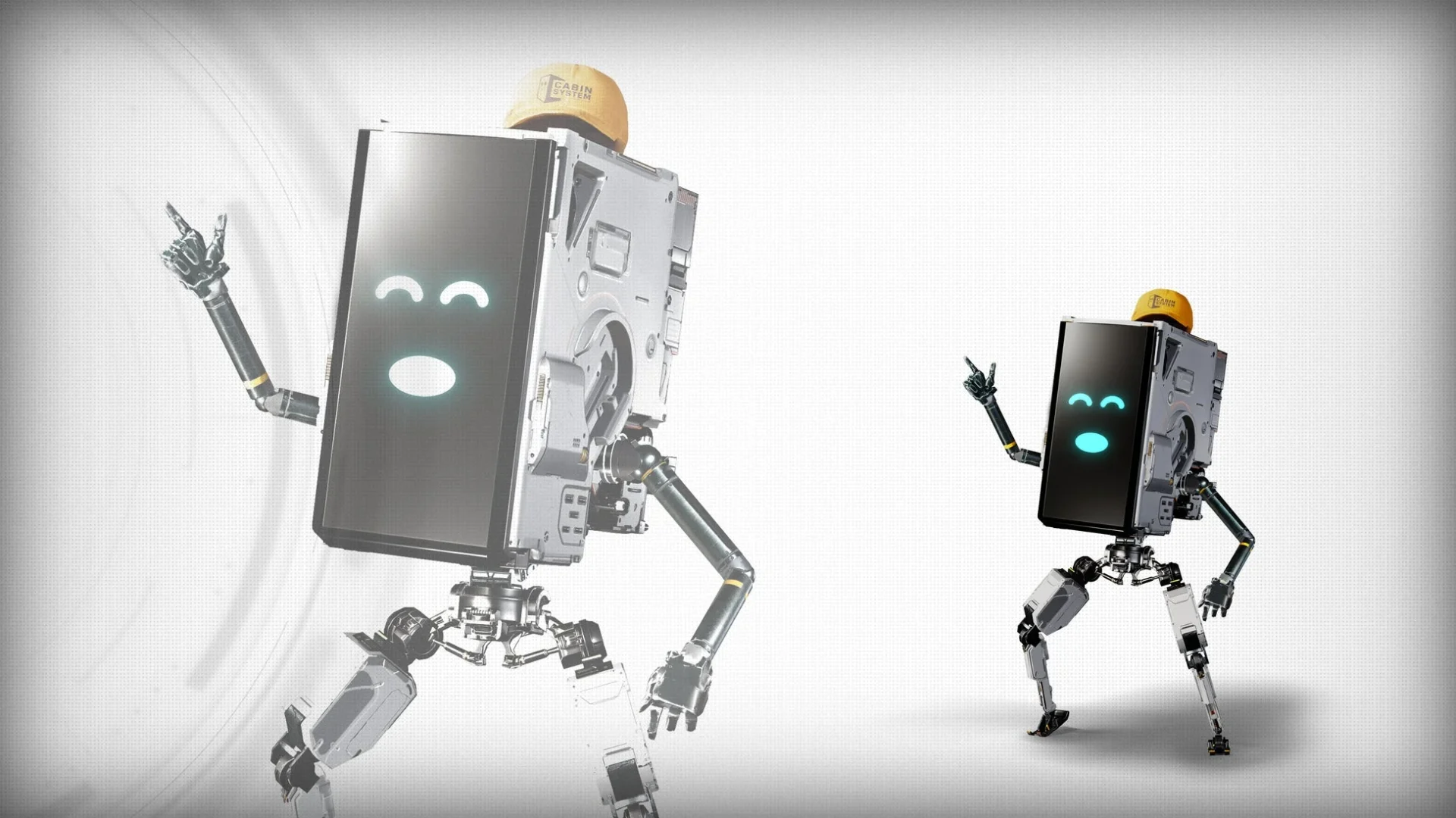 シェルターのお手伝いロボット、キャビンの全身イラスト