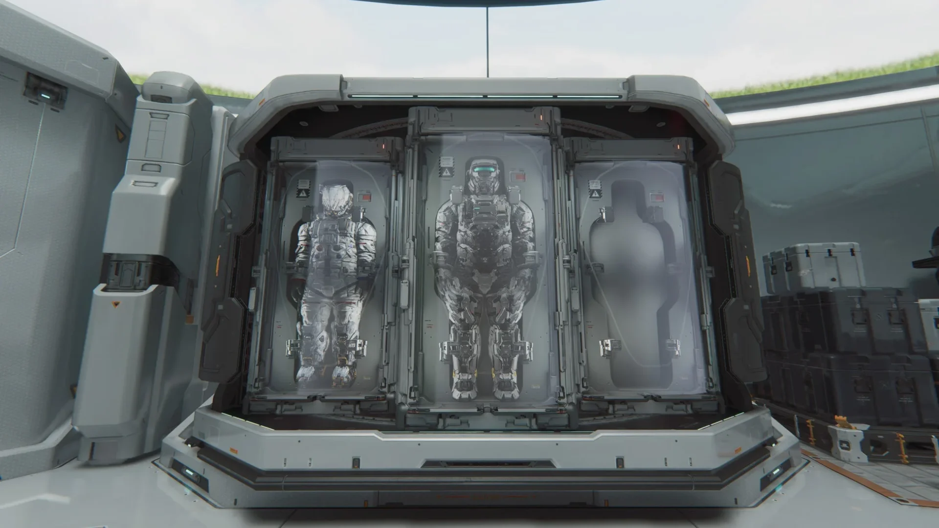 アウトフィットストレージに格納された衣装