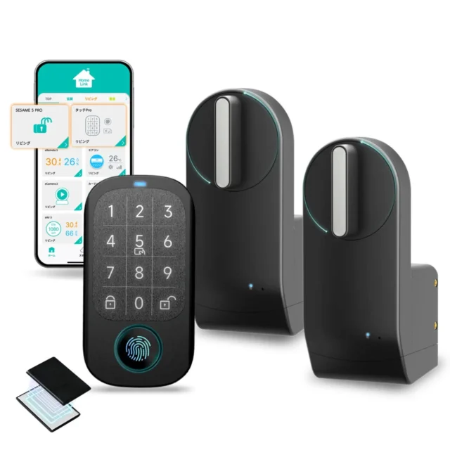 LinkJapan × SESAME２ロックセットとアプリ、指紋認証パッド