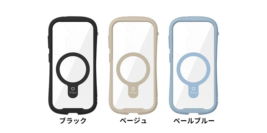 iFace Reflection MagSynq強化ガラスクリアケースの3色展開