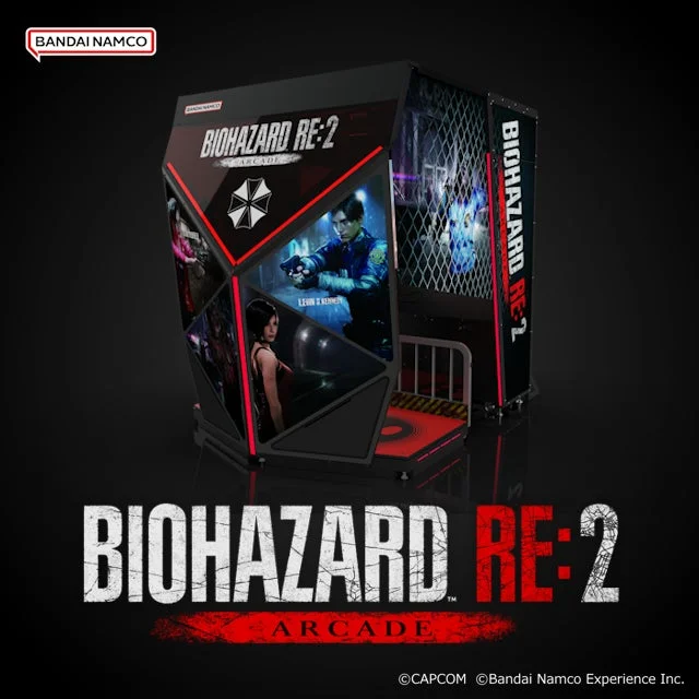 新作アーケードゲーム『BIOHAZARD RE:2 ARCADE』の筐体イメージ