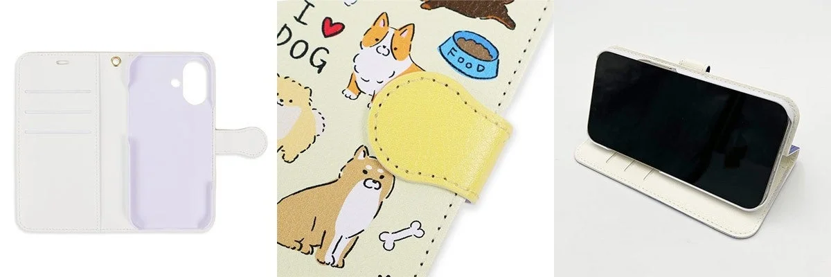 iPhone 手帳型ケースの内側ポケットとスタンド機能