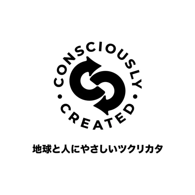 地球と人にやさしいツクリカタを示すCONSCIOUSLY CREATEDロゴ