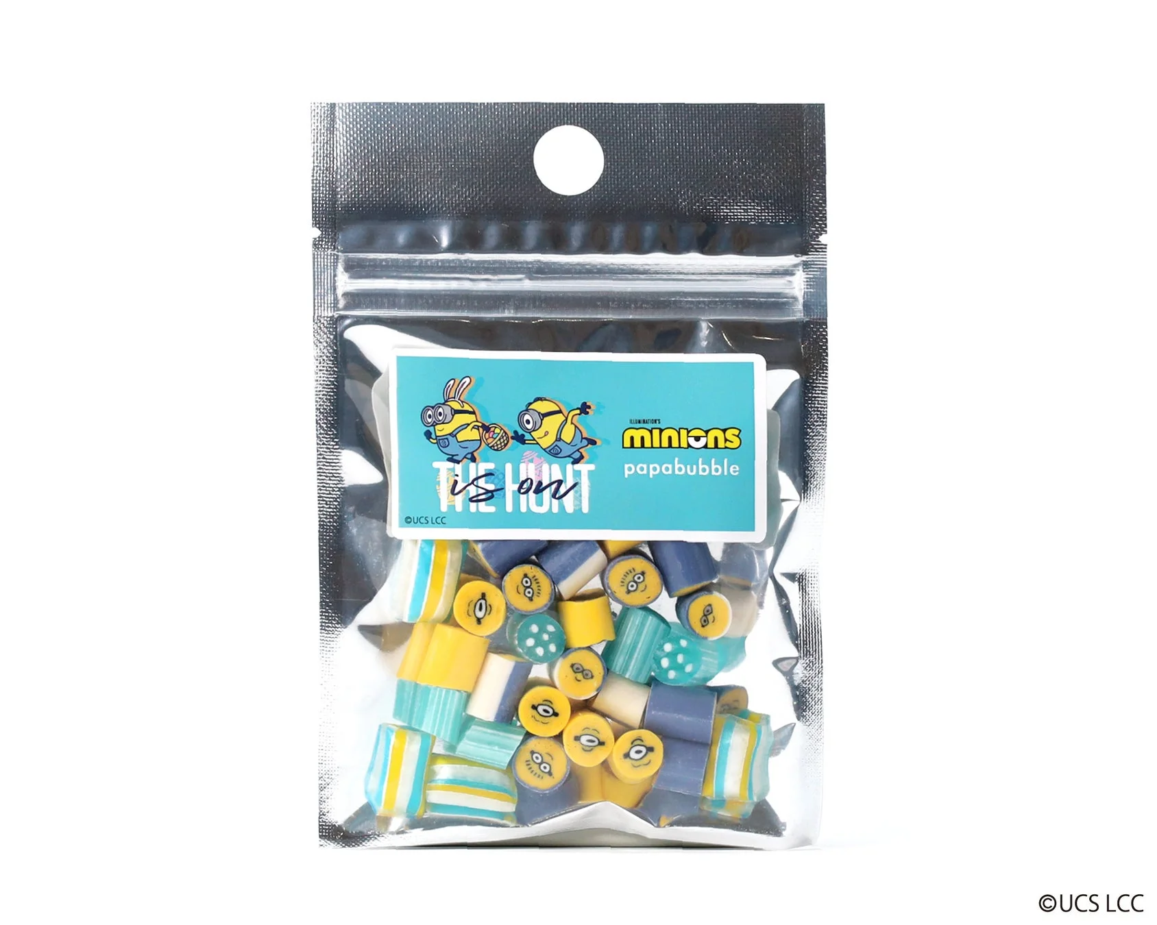 ミニオンのオーバーオールをイメージしたブルーのキャンディーバッグ。