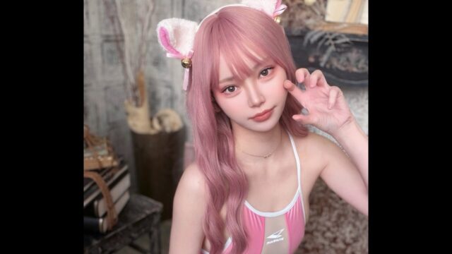 ケモ耳×セクシースイムウェア！　りさまる、ピンク色の水着姿でとびきりキュートに