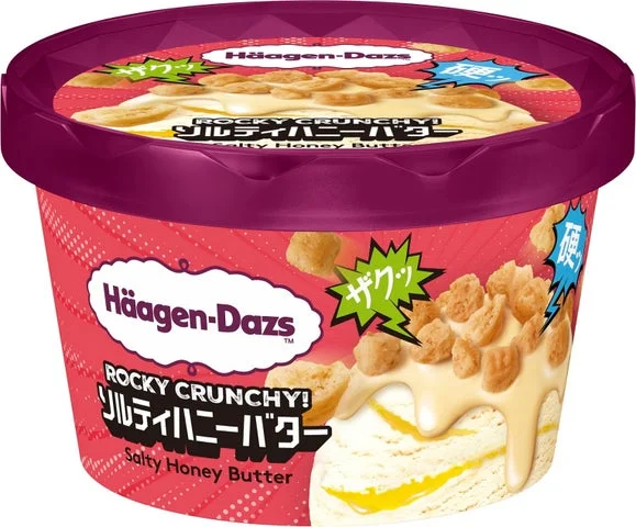 ハーゲンダッツ ミニカップ ロッキークランチー ソルティハニーバターのパッケージ