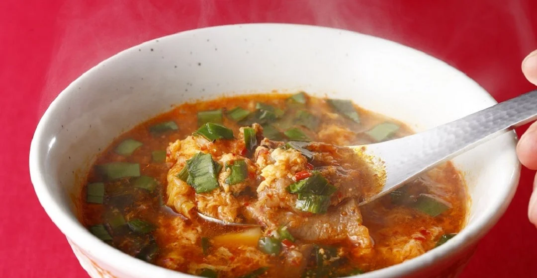 具材がたっぷりの「焼肉の和民」のユッケジャンスープ