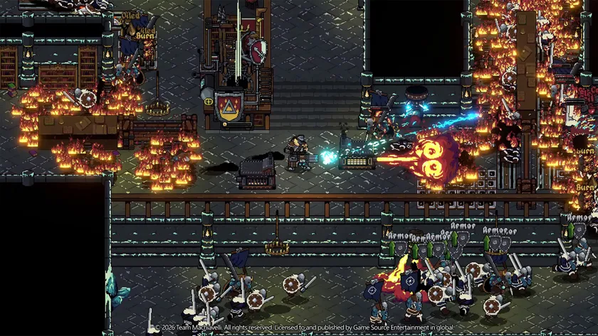 キャッスル・オブ・アルケミストの戦闘アクション画面