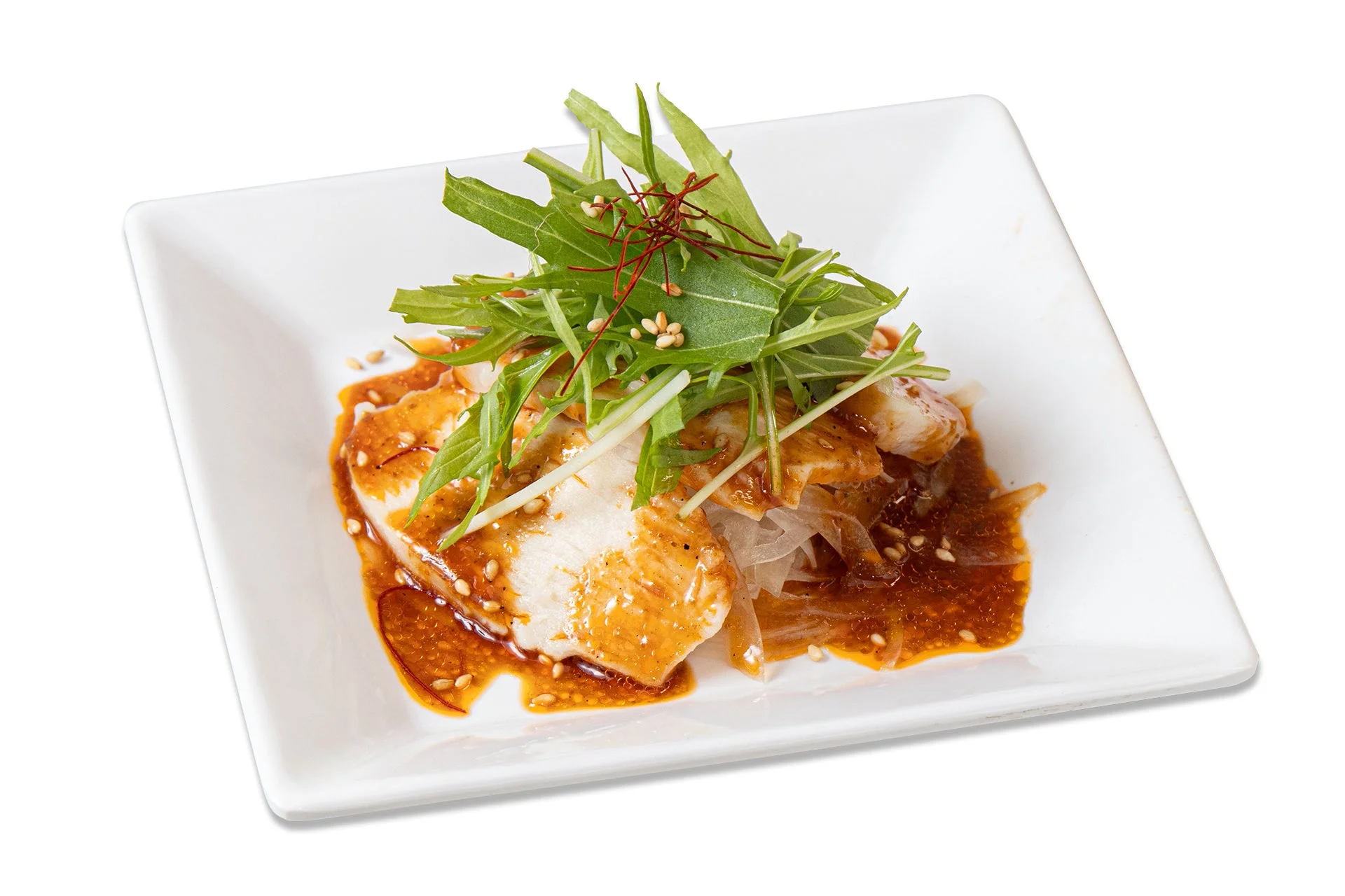 ピリ辛なタレが食欲をそそるじゅうじゅうカルビのよだれ鶏