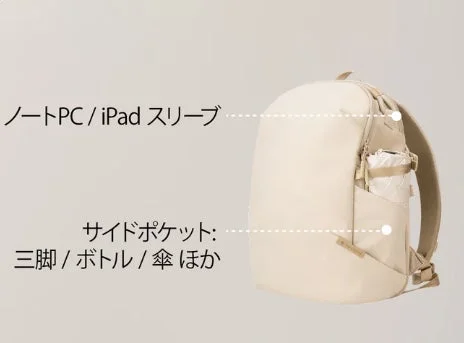 PGYTECH OneGo Lite バックパックの多彩な収納ポケットと収納例