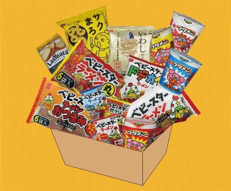 おやつカンパニーの人気商品が詰め合わせになったプレゼントキャンペーン賞品のイメージ