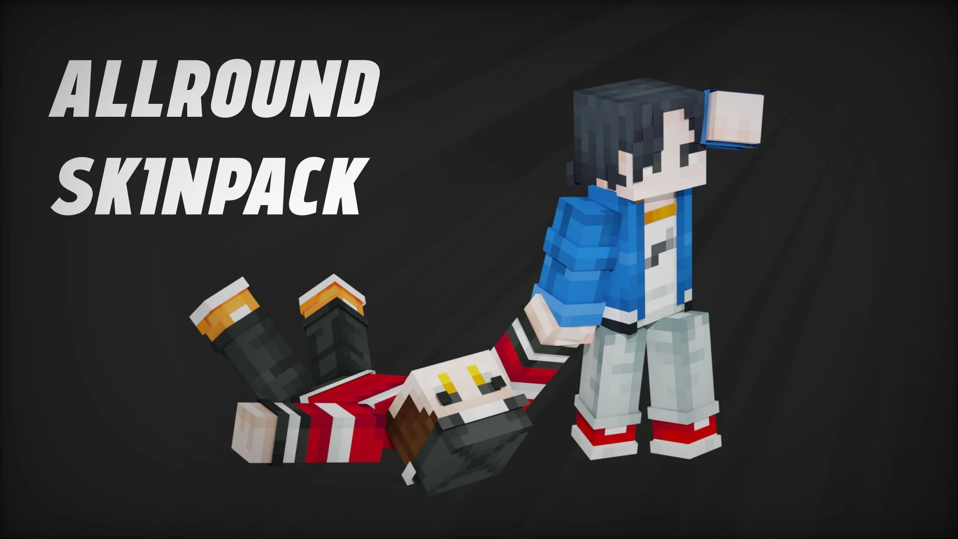 オールラウンドスキンパックのカジュアルな男女スキン