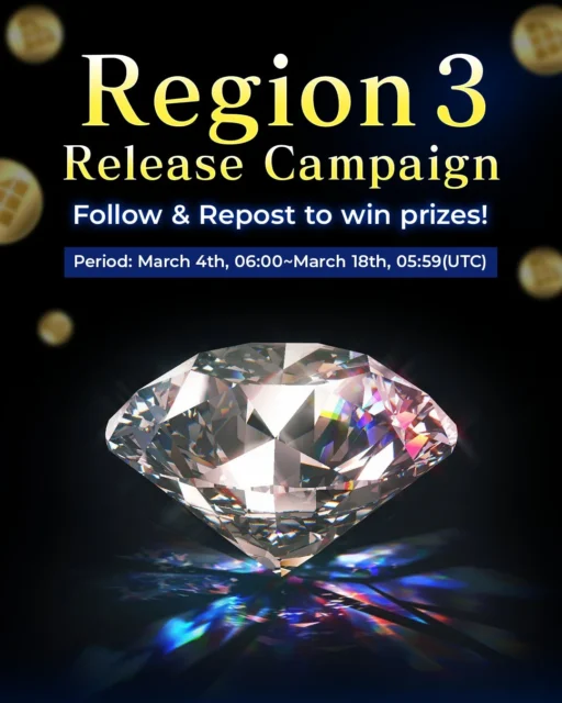 リージョン3リリース記念SNSキャンペーン告知画像