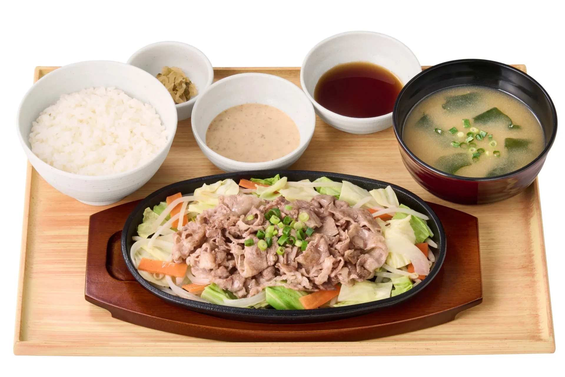 ～1/2日分の野菜が摂れる～牛焼きしゃぶ定食（ごまだれ/ぽん酢）