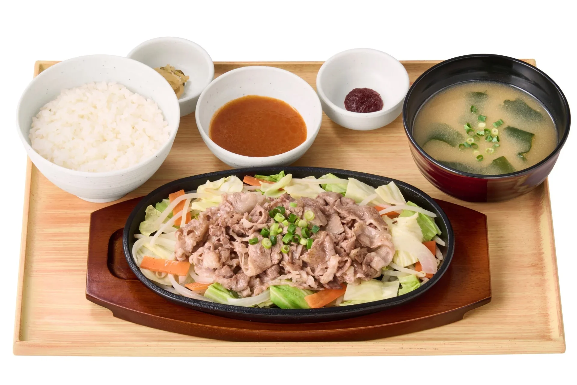 ～1/2日分の野菜が摂れる～牛焼きしゃぶ定食（特製味噌だれ/辛子味噌）