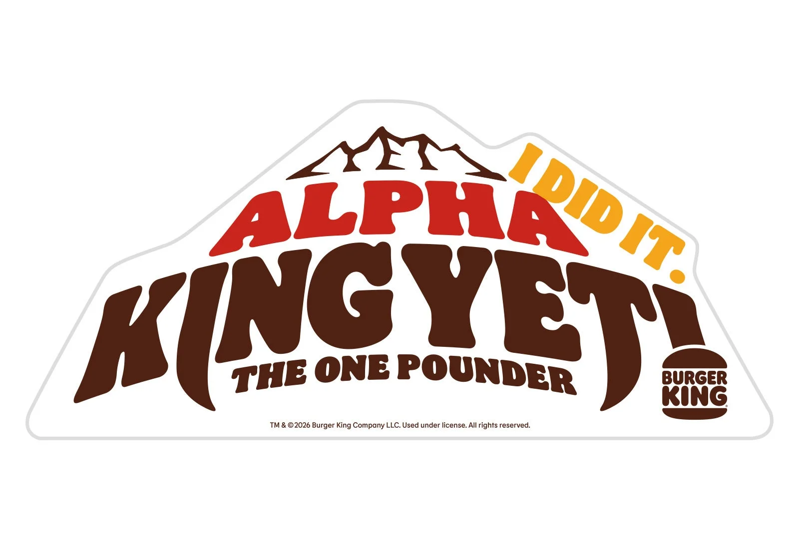 「アルファキング・イエティ ザ・ワンパウンダー」購入特典のオリジナルステッカー